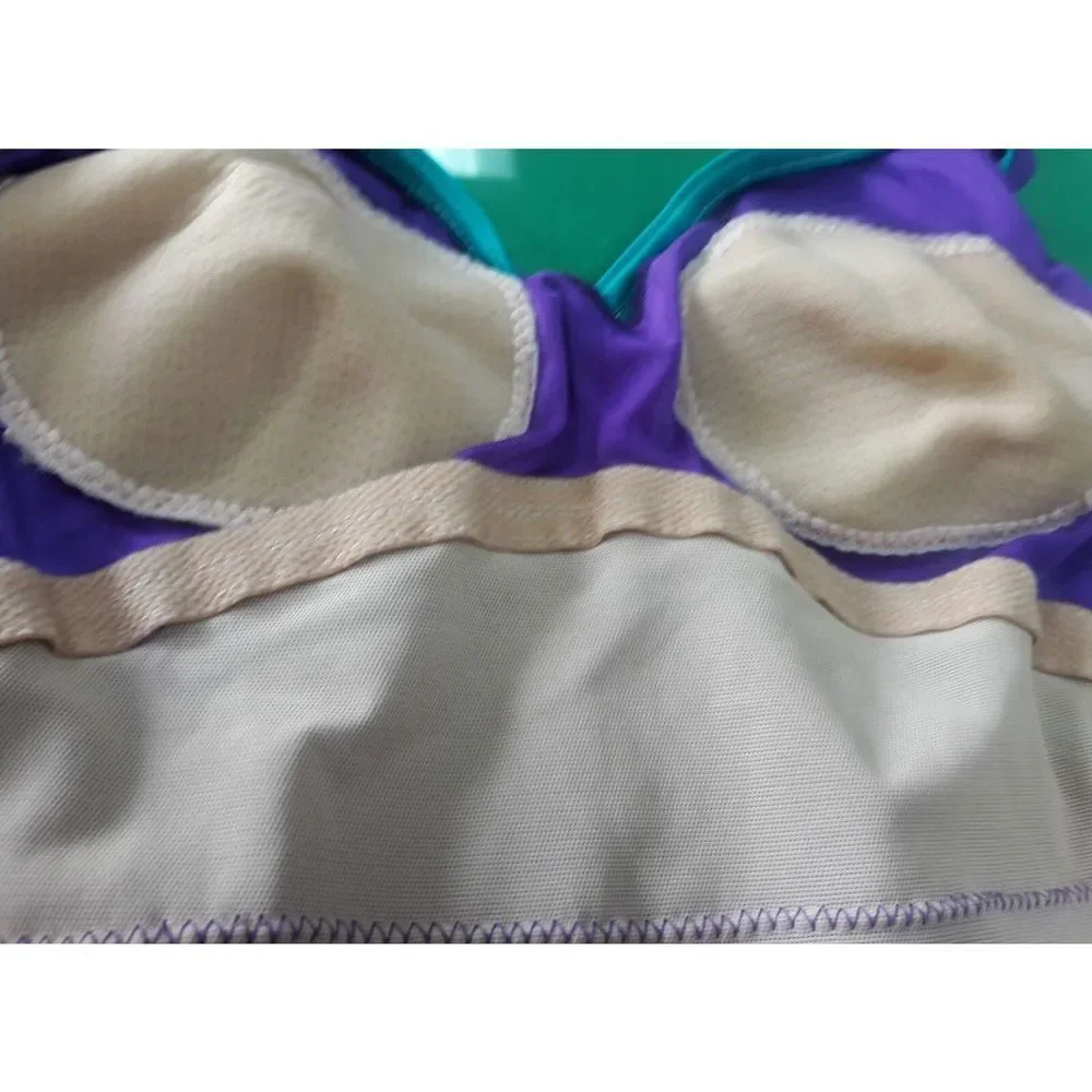 Cole of California Swimwear Purple Vintage One-Piece Pin-Up  1970's‎ Size 12